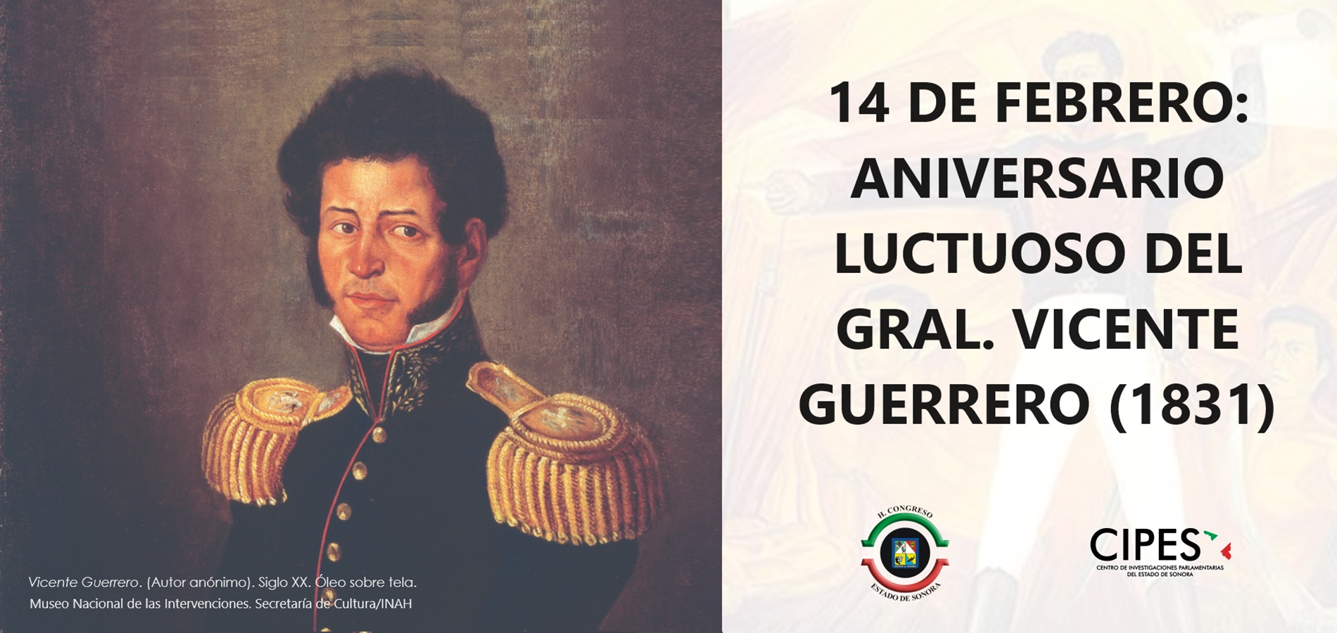 Imagen de ANIVERSARIO LUCTUOSO DEL GRAL. VICENTE GUERRERO (1831)