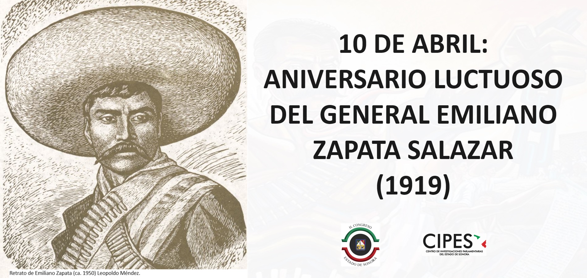 Imagen de ANIVERSARIO LUCTUOSO DEL GENERAL EMILIANO ZAPATA SALAZAR (1919)