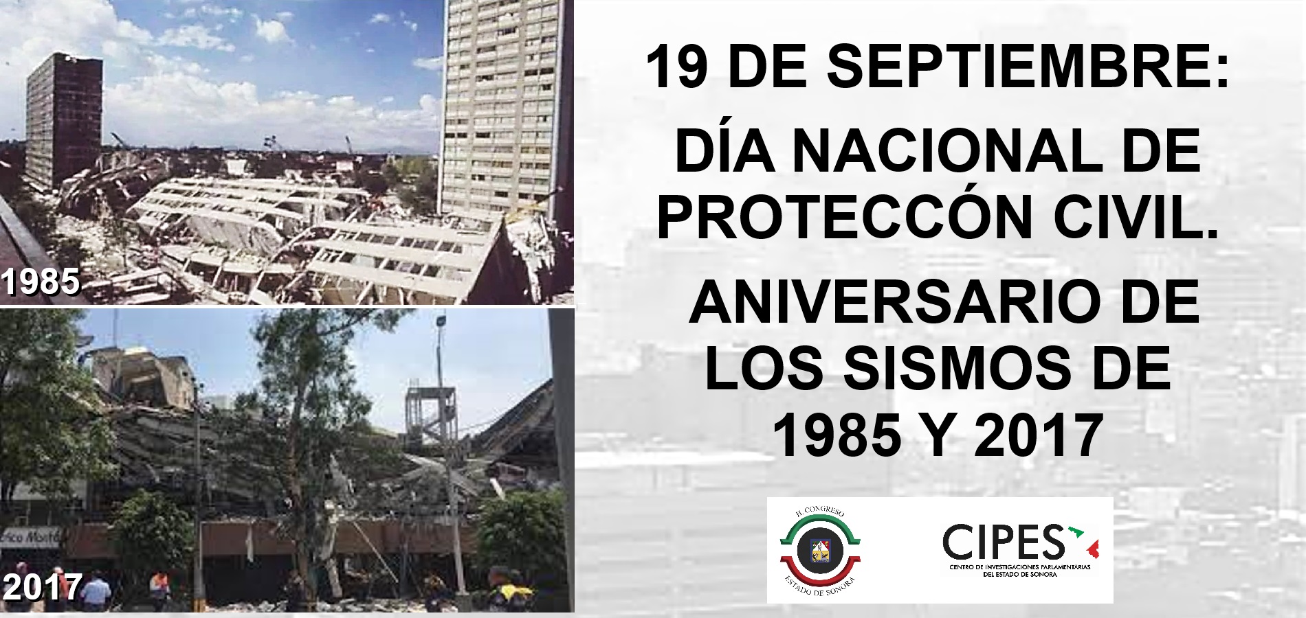 Imagen de DÍA NACIONAL DE PROTECCIÓN CIVIL. ANIVERSARIO DE LOS SISMOS DE 1985 Y 2017