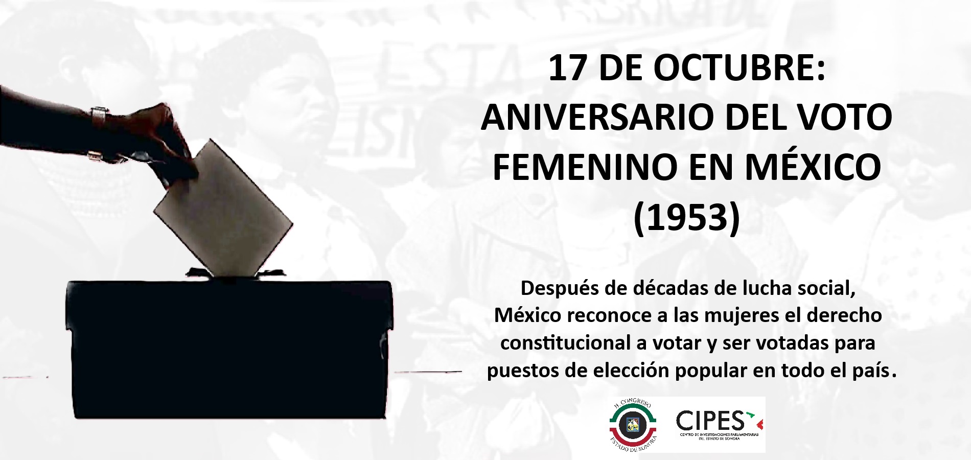 Imagen de ANIVERSARIO DEL VOTO FEMENINO EN MÉXICO (1953)