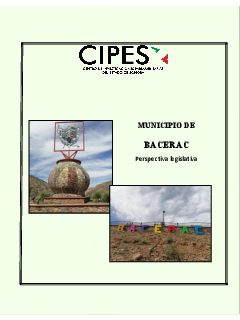 Portada de Municipio de Bacerac · Perspectiva Legislativa