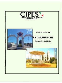 Portada de Municipio de Bacadéhuachi · Perspectiva Legislativa