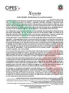 Primera página del PDF: DÍA MUNDIAL DE LA JUSTICIA SOCIAL