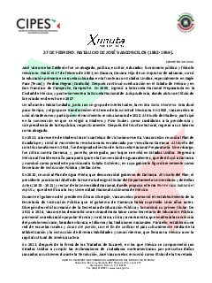 Primera página del PDF: NATALICIO DE JOSÉ VASCONCELOS (1882)
