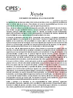 Primera página del PDF: DÍA MUNDIAL DE LA VIDA SILVESTRE