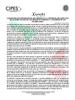 Primera página del PDF: DÍA INTERNACIONAL DEL DERECHO A LA VERDAD EN RELACIÓN CON VIOLACIONES GRAVES DE LOS DERECHOS HUMANOS Y DIGNIDAD DE LAS VÍCTIMAS