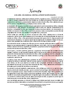 Primera página del PDF: DÍA INTERNACIONAL CONTRA LA PROSTITUCIÓN INFANTIL
