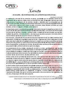 Primera página del PDF: DÍA INTERNACIONAL DE LA PROPIEDAD INTELECTUAL