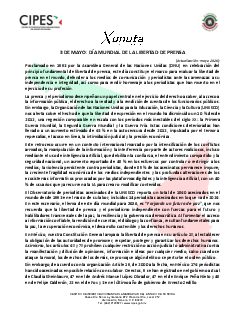 Primera página del PDF: DÍA MUNDIAL DE LA LIBERTAD DE PRENSA