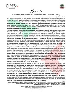 Primera página del PDF: ANIVERSARIO DE LA HEROICA BATALLA DE PUEBLA (1862)