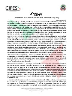 Primera página del PDF: NATALICIO DE MIGUEL HIDALGO Y COSTILLA (1753)
