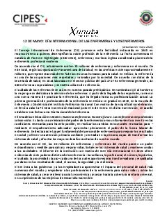 Primera página del PDF: DÍA INTERNACIONAL DE LAS ENFERMERAS Y LOS ENFERMEROS