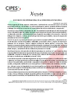 Primera página del PDF: DÍA INTERNACIONAL DE LA CONVIVENCIA EN PAZ