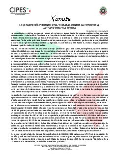 Primera página del PDF: DÍA INTERNACIONAL CONTRA LA HOMOFOBIA, TRANSFOBIA Y BIFOBIA