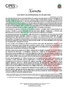 Primera página del PDF: DÍA INTERNACIONAL DE LOS ARCHIVOS