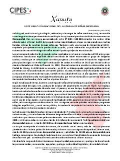 Primera página del PDF: DÍA NACIONAL DE LA LENGUA DE SEÑAS MEXICANA