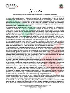 Primera página del PDF: DÍA MUNDIAL CONTRA EL TRABAJO INFANTIL