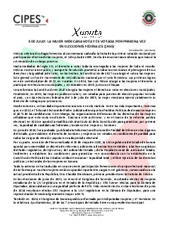 Primera página del PDF: CELEBRACIÓN DEL VOTO FEMENINO EN MÉXICO