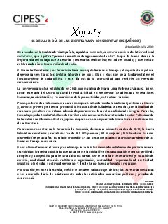 Primera página del PDF: DÍA DE LAS SECRETARIAS Y LOS SECRETARIOS (MÉXICO)