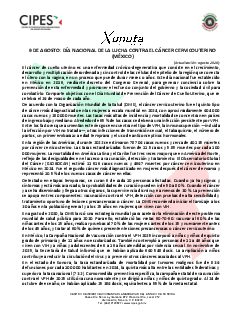 Primera página del PDF: DÍA NACIONAL DE LA LUCHA CONTRA EL CÁNCER CERVICOUTERINO