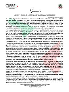 Primera página del PDF: 60º ANIVERSARIO. DÍA INTERNACIONAL DE LA ALFABETIZACIÓN