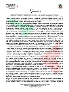 Primera página del PDF: DÍA NACIONAL DE LAS MUJERES CON DISCAPACIDAD