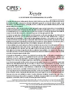 Primera página del PDF: DÍA INTERNACIONAL DE LA NIÑA