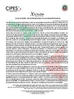 Primera página del PDF: DÍA INTERNACIONAL DE LAS MUJERES RURALES