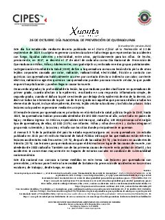 Primera página del PDF: DÍA NACIONAL DE PREVENCIÓN DE QUEMADURAS (MÉXICO)